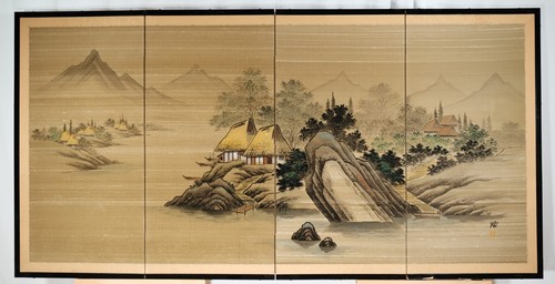 Japanese panel byobu - 4-panel,