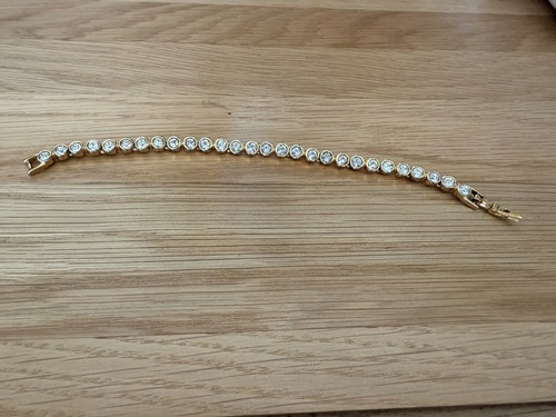 Swarovski tennis bracelet gold - swarovski,