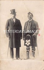 Highlander & City Gent Top Hat Fashion Kilt Tartan Studio Postcard (43)