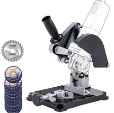 KATSU 115MM Angle Grinder Stand Clamp Cast Iron base with 11 Cutting Discs