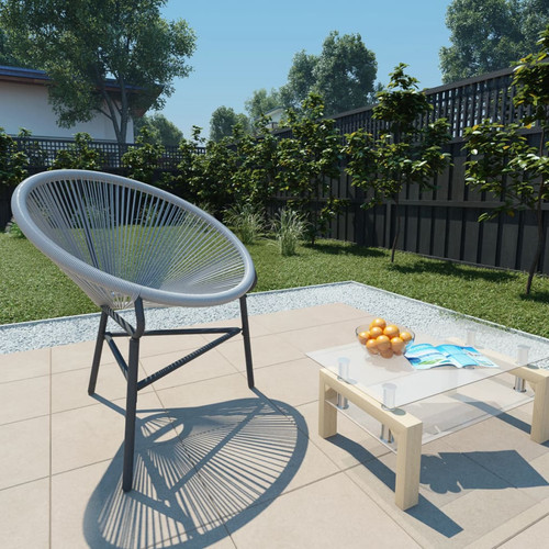Moon chair grey rattan - moon, pe