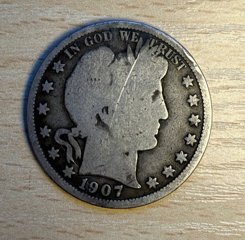 1907 usa silver half dollar - silver,