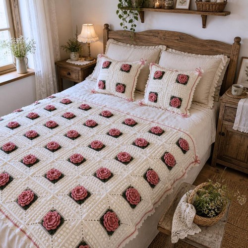 Handmade crochet rose - handmade,