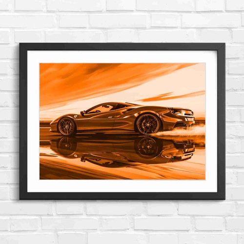 Red sports car sunset - sports,