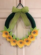 Spring Wreath Handmade Felt