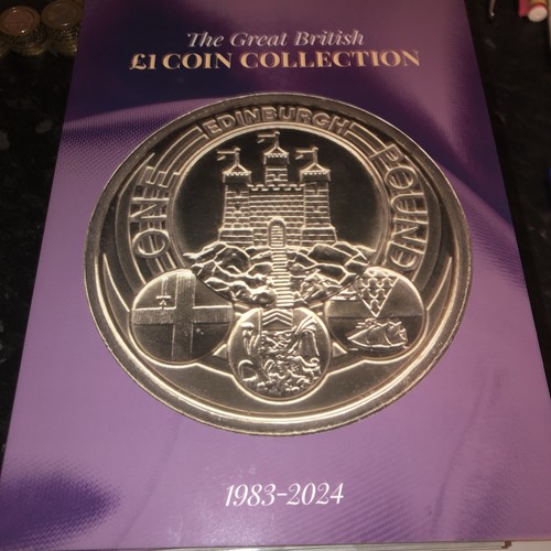 Old round pound coins - old,