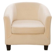 Tub Chair Slipcover Cream /