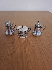 Antique condiment set - set, mustard