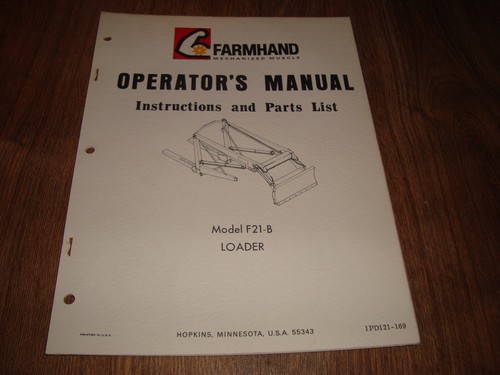 Farmhand model f21 loader - model,