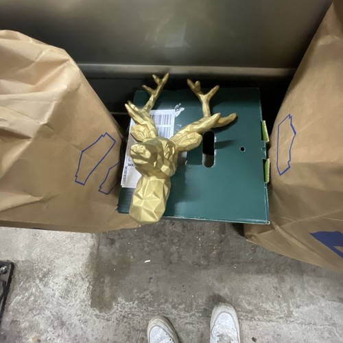 Geometric gold stag deer head - stag,