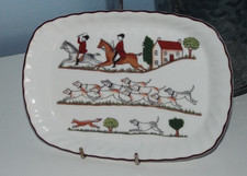 Wedgwood Hunting Scenes Bone China Butter Dish Base / Sweet Dish / Tray