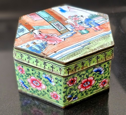 Antique chinese canton enamel - canton,