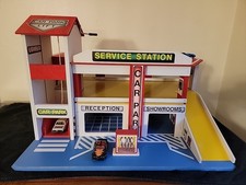 Vintage Wooden Toy Car Garage