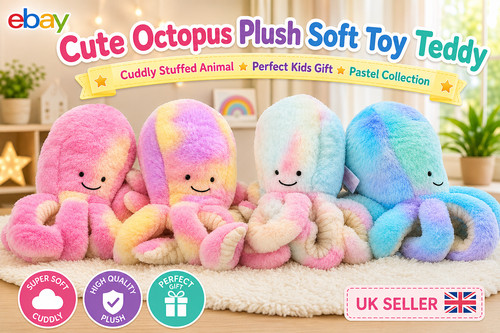 Cute octopus plush soft toy - cute,