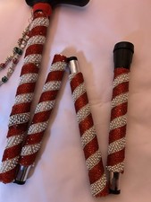 New Shiny Bling Red and White Rhinestones (candy Cane Look) Walking Stick