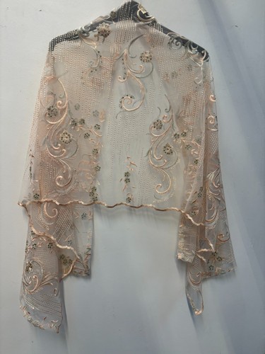 Light peach gold floral - &,