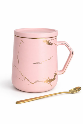 Ceramic mug with - ceramic, spoon