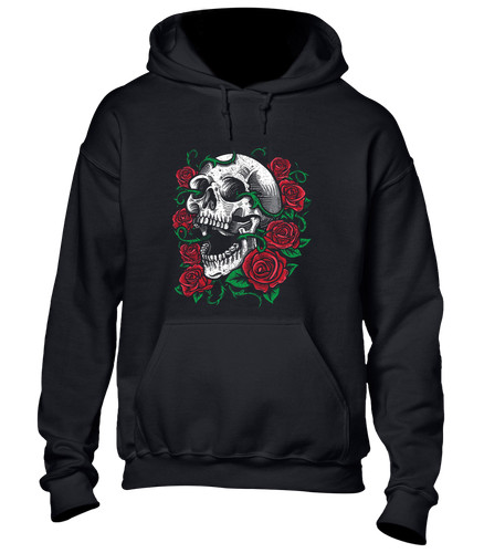 Skull roses hoody hoodie - &,