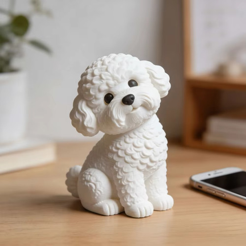 Miniature poodle dog figurine - dog,