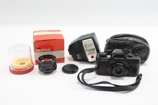 Asahi Pentax Auto 110 Film Camera w/ 24mm, 50mm Lenses Working & Flash 