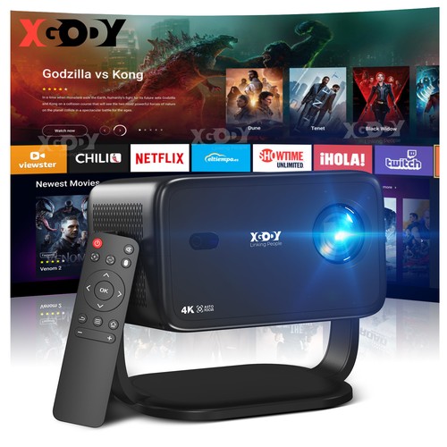 Xgody smart projector - xgody, 4k