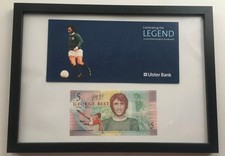 George best five pound note uncirculated framed gift new Manchester United gift