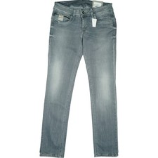 Pepe Jeans W32 L32 Trousers Grey Ladies New Brooke Slim Low Rise Stretch Zip 42