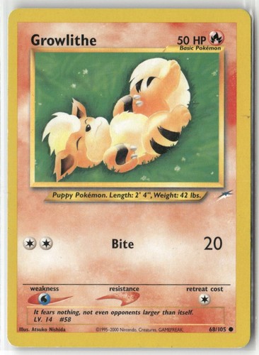 Pokemon growlithe 068 105 - pokemon, 068/105
