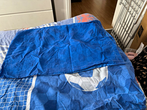 Single blue geometric - blue,