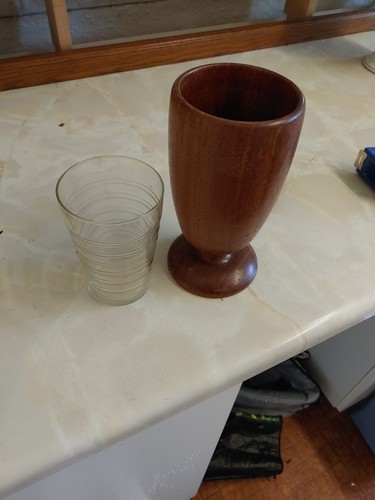 Vintage mid century wooden - mid, ice