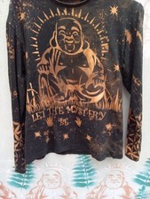 Women's Lucky Buddha Yoga Dance Meditation Festival Long Sleeve Top Size XS