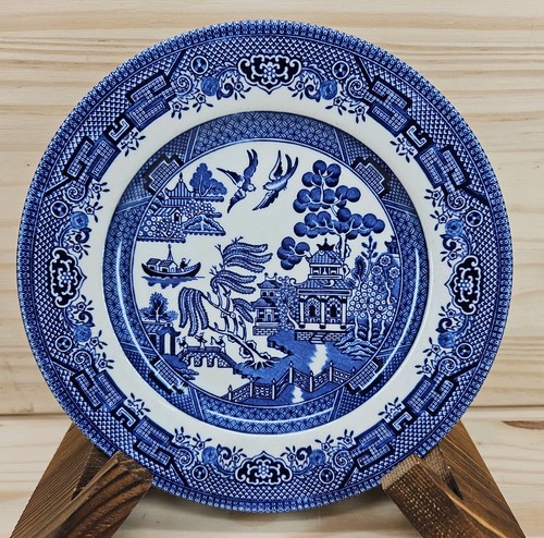 Churchill willow pattern plate - willow,
