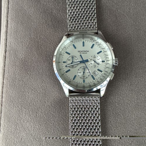 Sekonda mens 40mm silver - 40mm, case