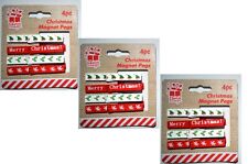 12 x Novelty Fridge Magnet Magnetic Peg  Pegs Christmas Card Holder Festive 