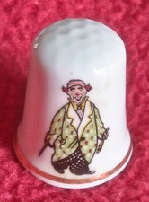BRITISH MADE BONE CHINA, THIMBLE: CLOWN