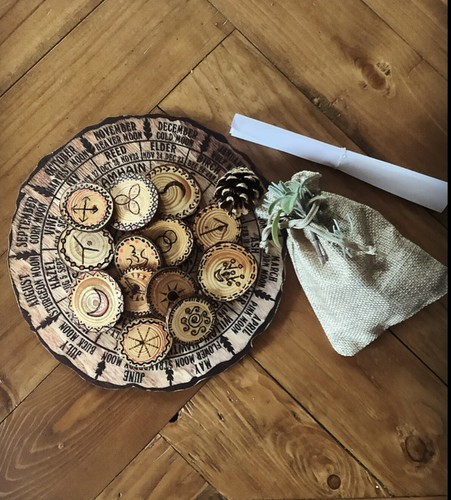 Witches wooden runes and - wooden,