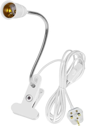 E27 clip desk lamp - e27, on