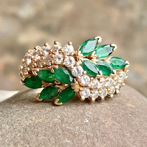 3ct marquise green emerald - 3ct,