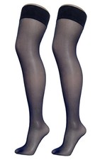 Micronet Plain Top Fishnet Hold Ups (8 Colours)