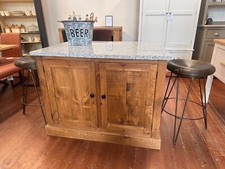 Plank Kitchen Island Including Granite Worktop