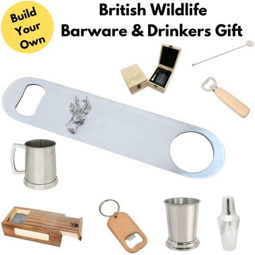 British wildlife barware - british,