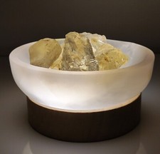 Selenite Charging Bowl Gift Present  Spiritual Cleanse Crystal Base light Chakra