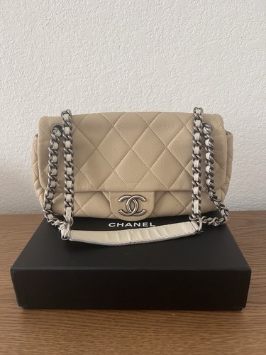 Chanel beige gray quilted - chanel,