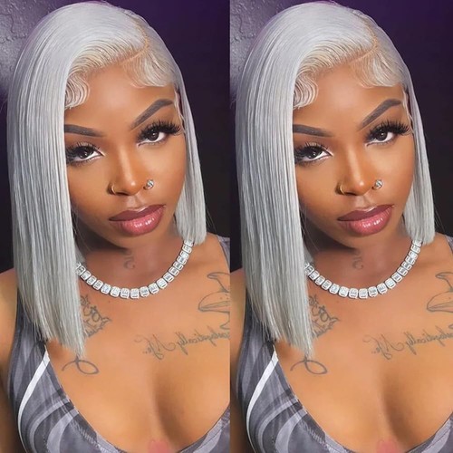 Amzhair inch grey bob - inch, lace