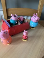 Peppa Pig Red Car Toy Figures Set Playset