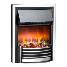 Dimplex Lerwick Chrome Inset Electric Fire Unique Optiflame 3D Effect LER20CH3D