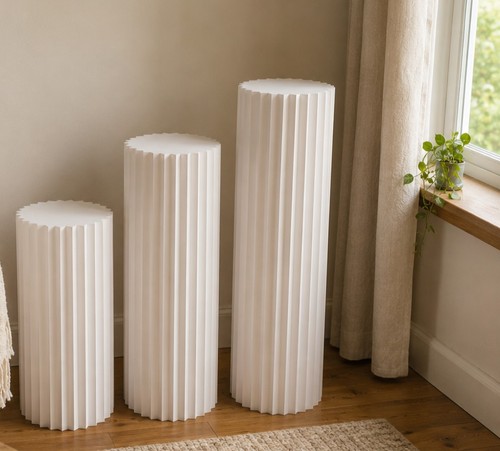 3pc white cylinder - 3pc,