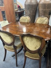 Beautiful Victorian Solid Mahogany Tilt Top Breakfast / Dining Table & 4 Chairs