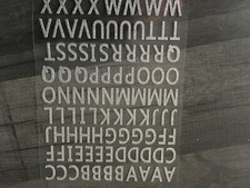 VINYL LETTERS 120 SilverGlitter effect Stickon Self Adhesive Letters (15mm tall)