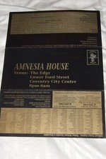 AMNESIA HOUSE  THE EDGE COVENTRY   RAVE FLYER  1993   DANCE MEMORABILA   A4 VGC